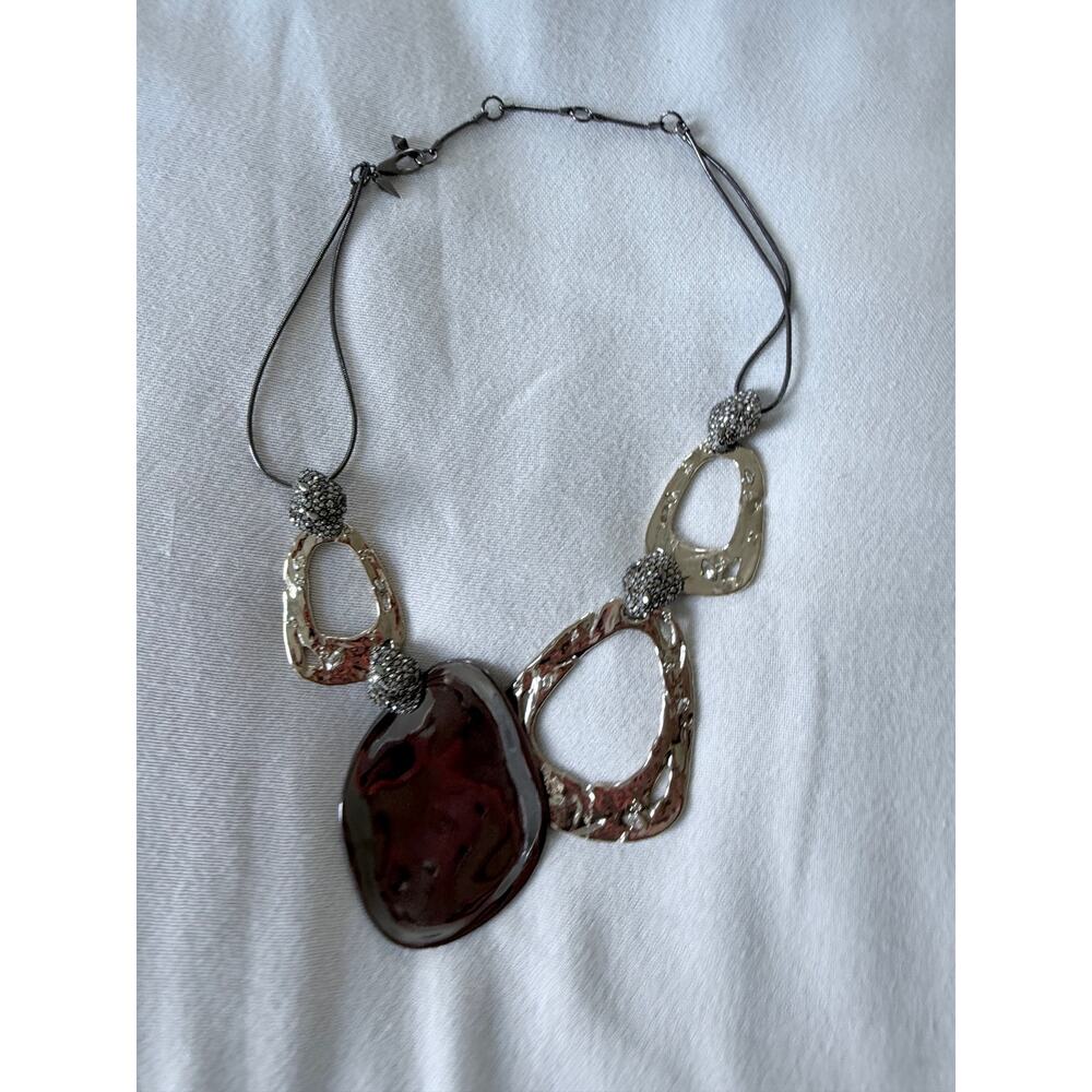 Alexis Bittar Link Rocky Crystal Accent Necklace - Picture 4 of 4